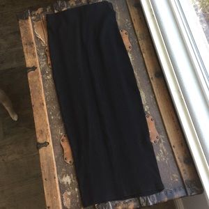 ZARA BLACK BODYCON MIDI SKIRT